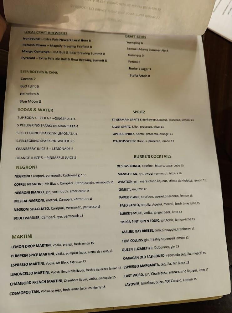 Burke's Tavern Menu image 4